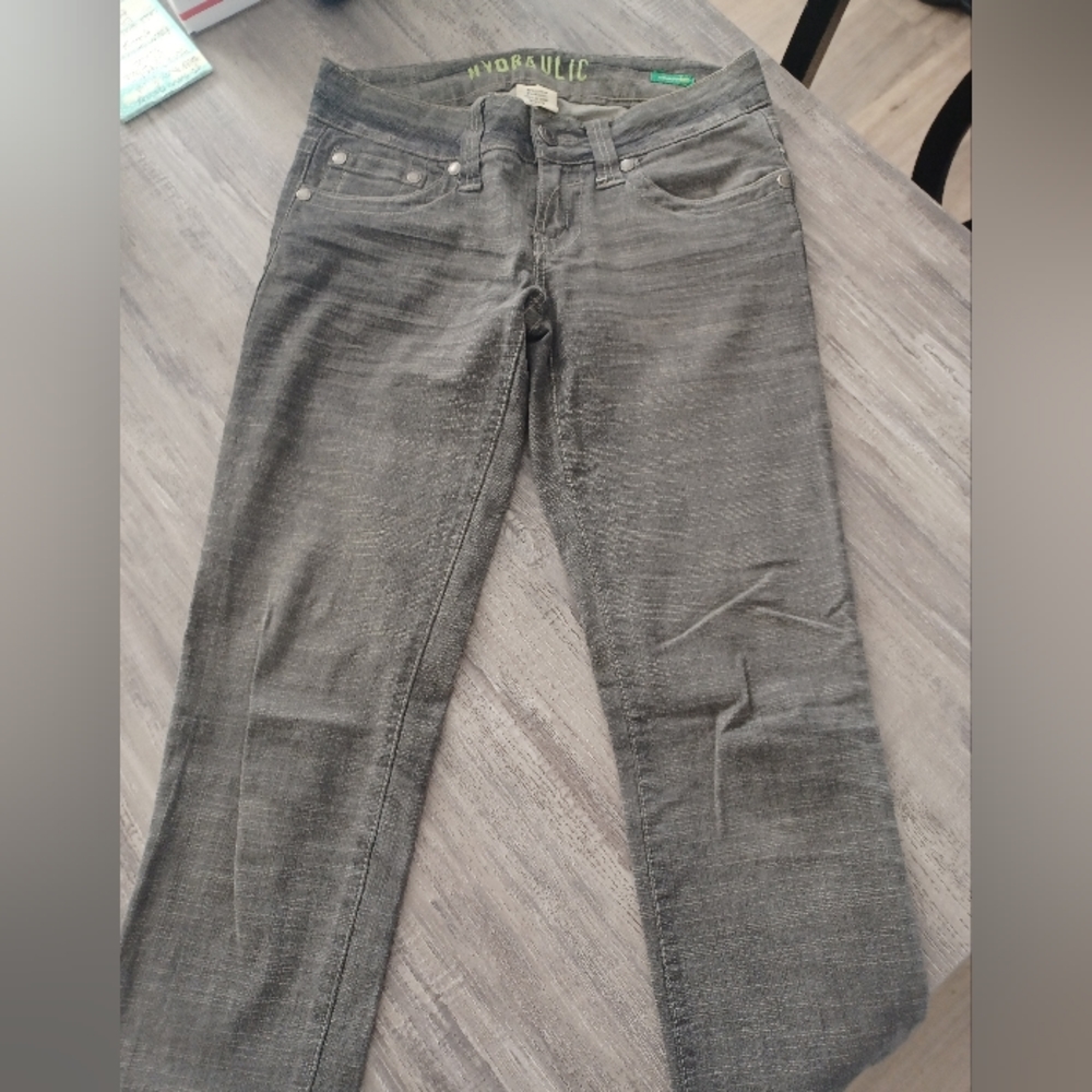 Grey Hydraulic Skinny Jeans